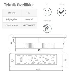 Sanel Duracak  Göstergesi 24Volt SDI757