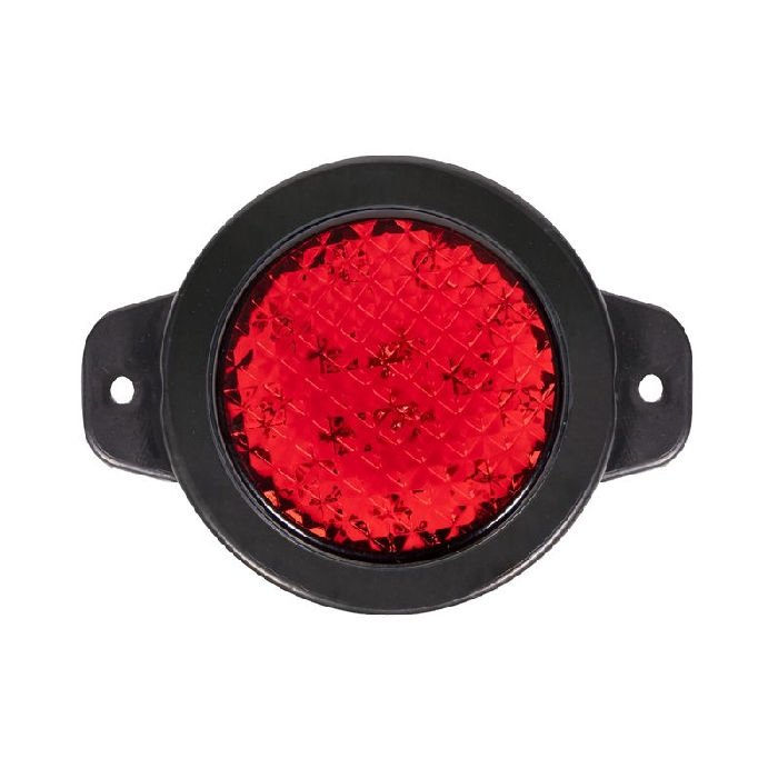 Yuvarlak İşaret Lamba Petekli Cam 9 Led'Li 12V-24V Kırmızı - FR0162-R