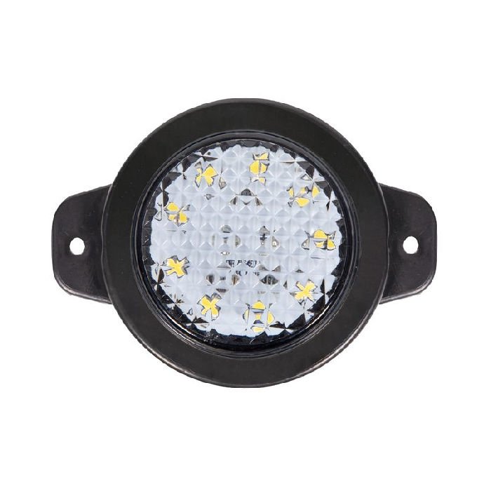 Yuvarlak İşaret Lamba Petekli Cam 9 Led'Li 12V-24V Beyaz - FR0162-W