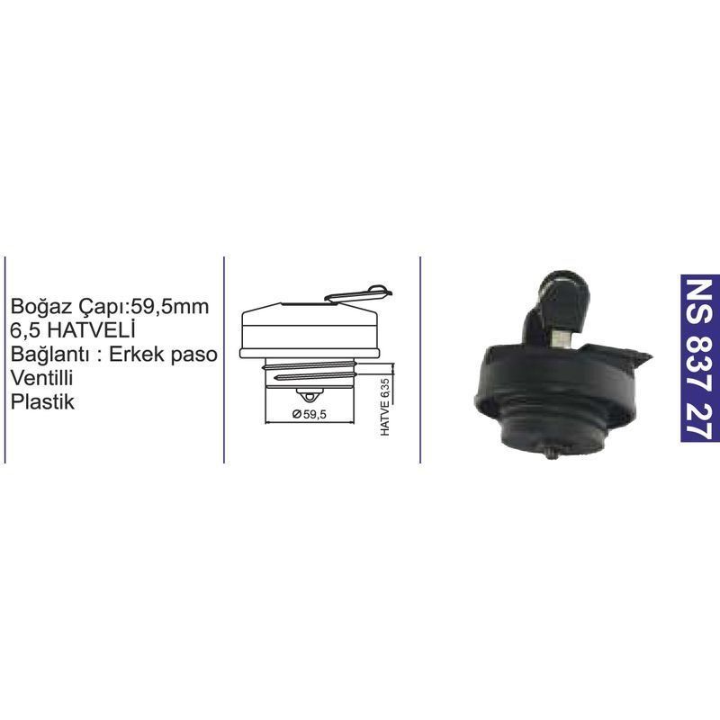 Depo Kapağı Mazot Ventilli-Kilitli Scanıa-Jcb Backhoe Loader 1369849 - NS83727