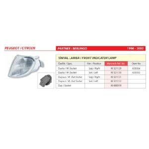 Peugeot Partner / Citroen Duylu Sinyal Lambası Sağ 1996-2002 -630364