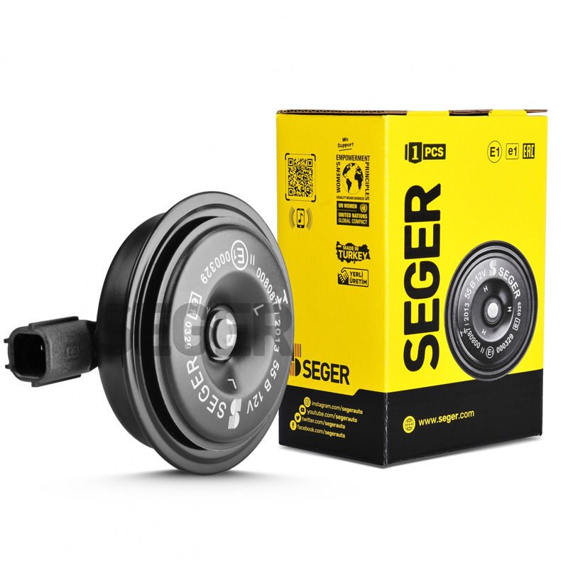 SEGER-55B Disk Korna 12V (Küçük Didit), Kalın Ses, Sumıtomo Soket (Honda)