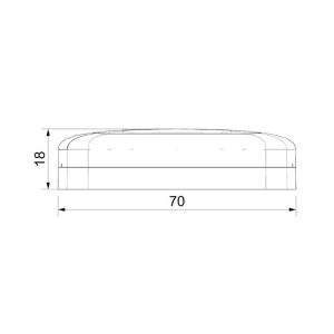 Sanel 12V/24V Kayar Yazılı Termometreli Saat Yüzey Monta SDSAW