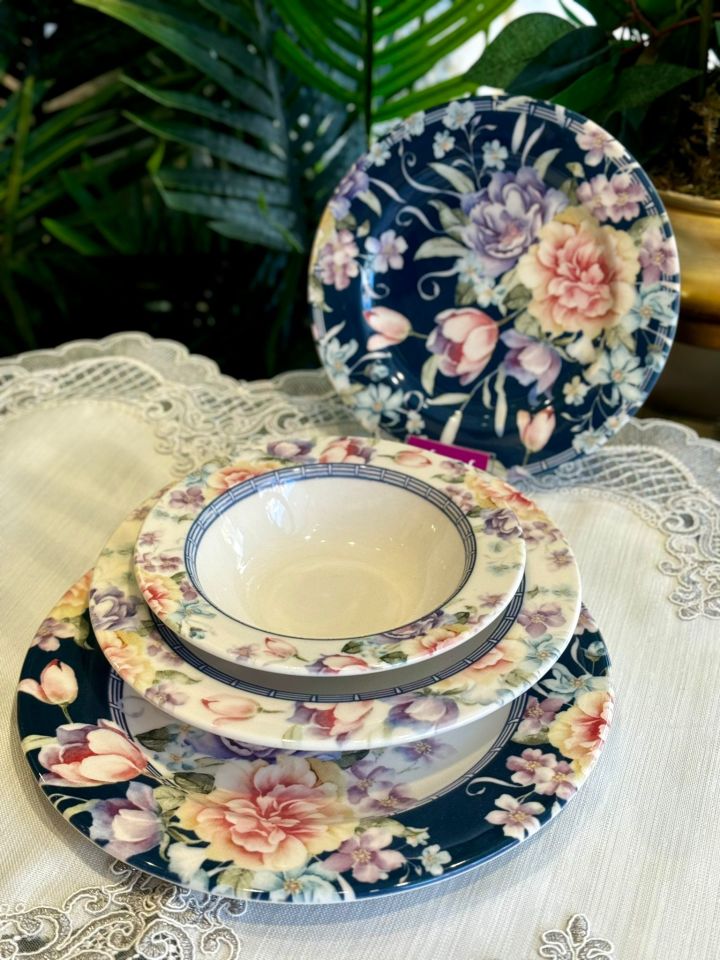 287 24 PARÇA YEMEK TAKIMI (FLORAL)