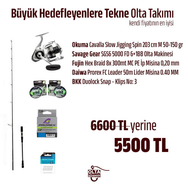 Büyük Hedefleyenlere Tekne Olta Takımı