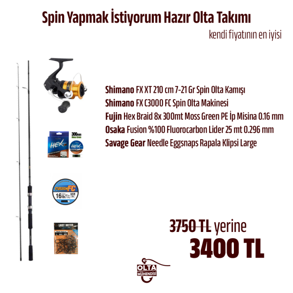 Spin Yapmak İstiyorum Hazır Olta Takımı