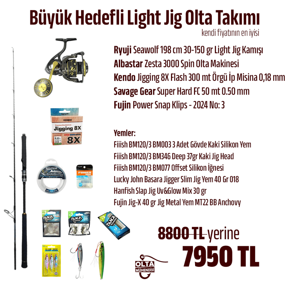 Büyük Hedefli Light Jig Olta Takımı