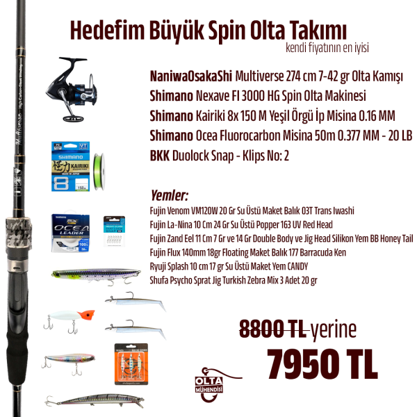 Hedefim Büyük Spin Olta Takımı