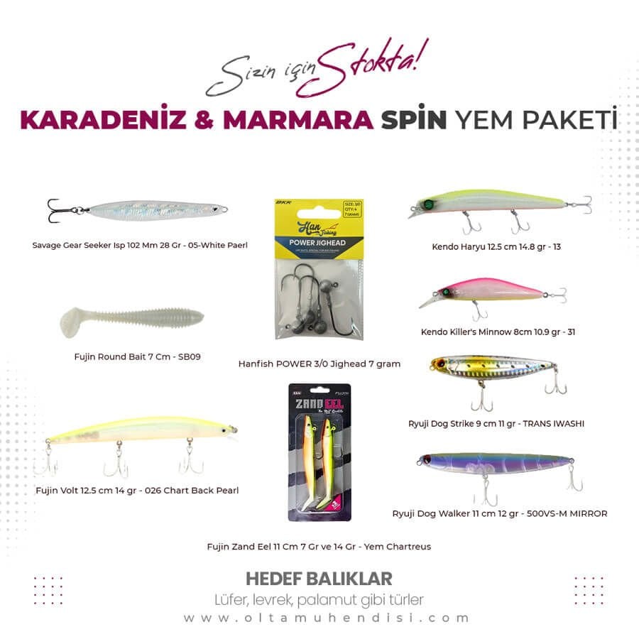 Karadeniz ve Marmara Özel Spin Yem Paketi