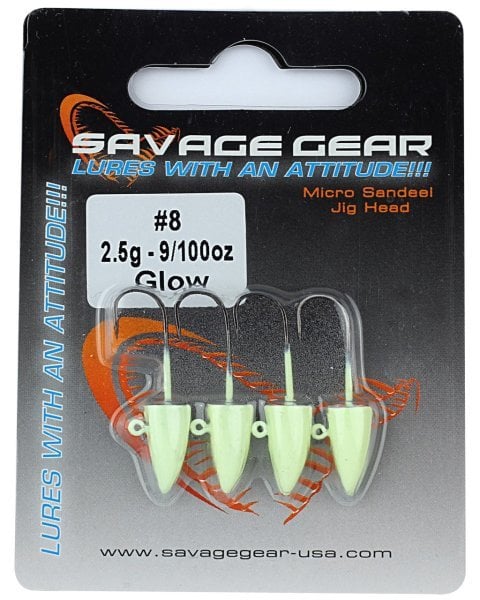 Savage Gear LRF Micro Sandeel Glow Jighead 1.5 gram