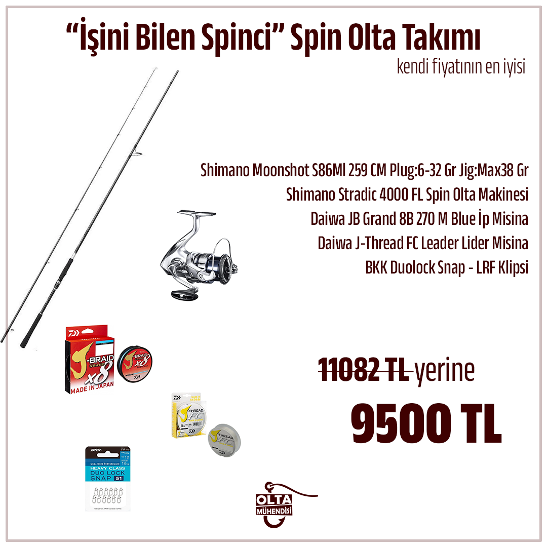 “İşini Bilen Spinci” Spin Olta Takımı