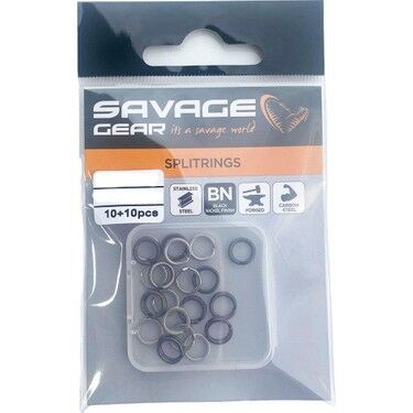 Savage Gear Split Ring SS+BLN 10+10