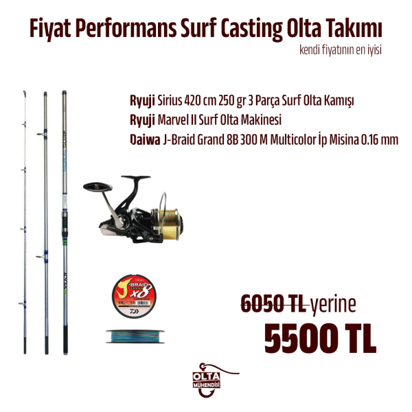 Fiyat Performans Surf Casting Olta Takımı