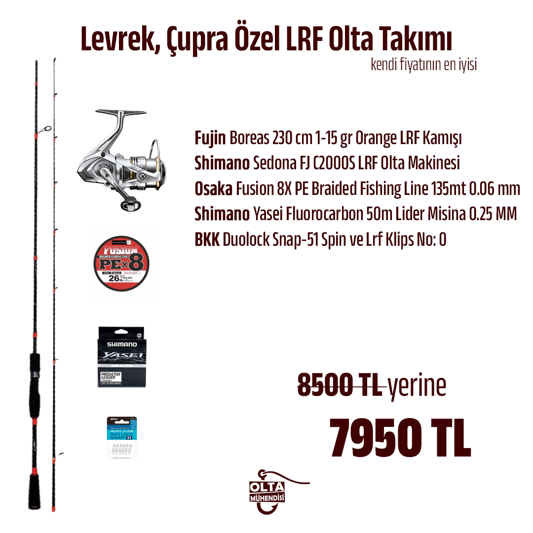 Levrek ve Çupra Özel LRF Olta Takımı