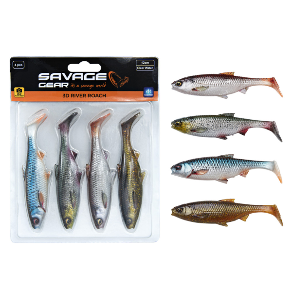 Savage Gear 3D River Roach 8 cm 5 gr Clear Water Mix 4 Adet