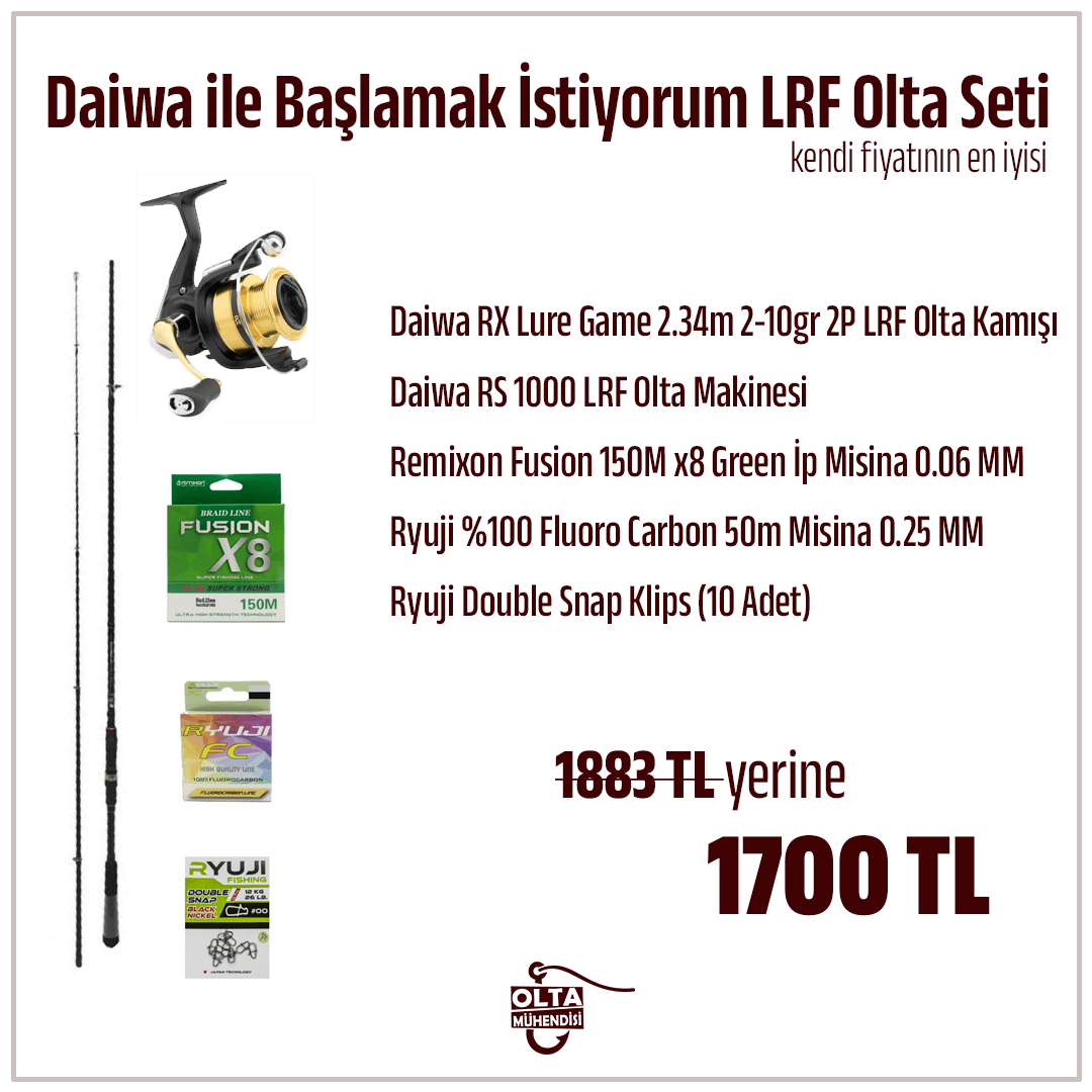 Daiwa ile Başlamak İstiyorum LRF Olta Seti