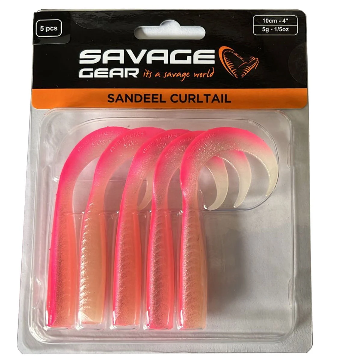 Savage Gear LB Sandeel Curltail 7cm Pink Glow 6 Adet