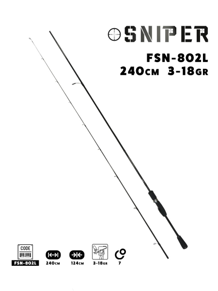 Fujin Sniper 240 cm 3-18 gr Spin Olta Kamışı