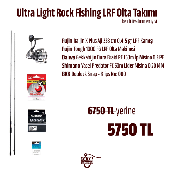 Ultra Light Rock Fishing LRF Olta Takımı