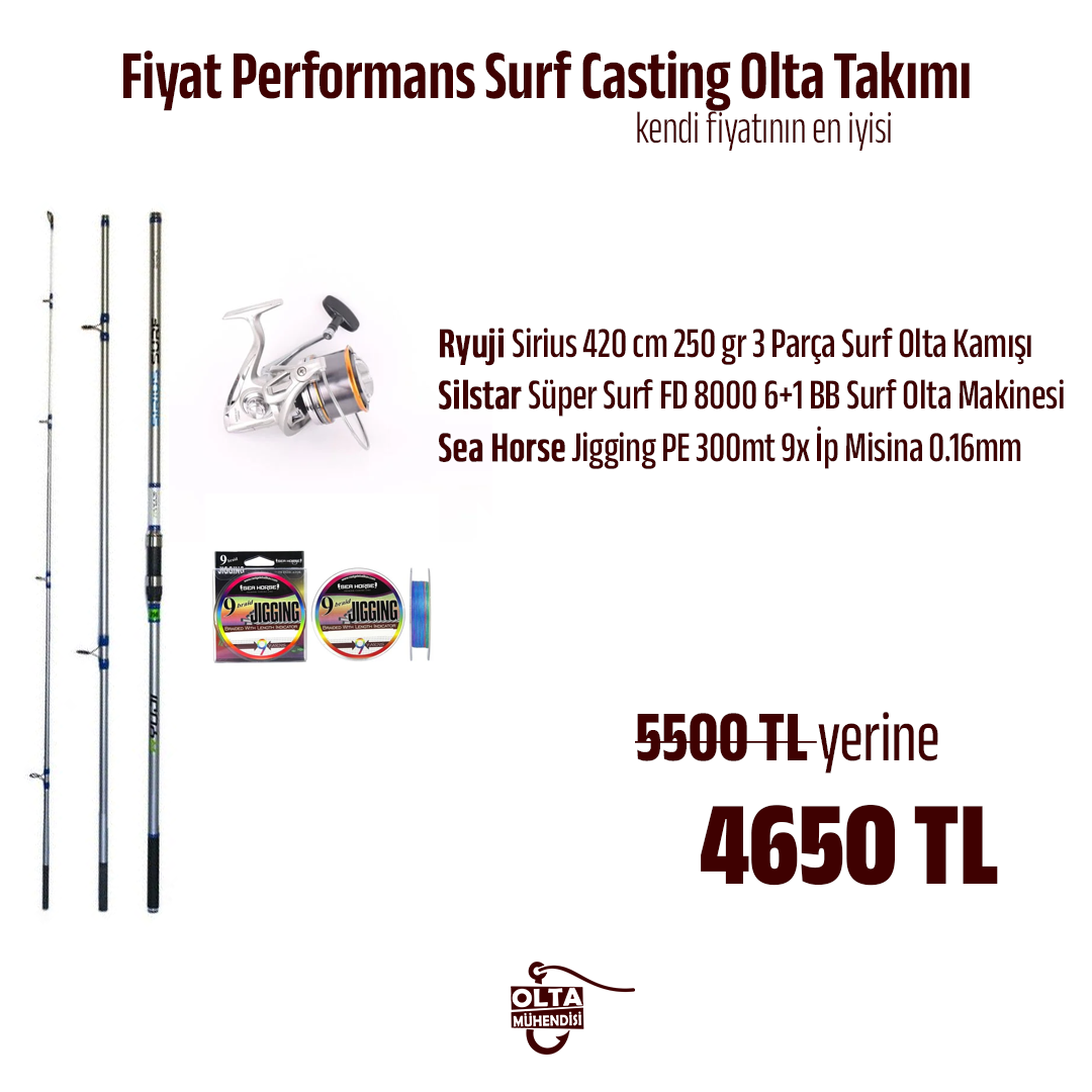 Bayram Kampanyası Fiyat Performans Surf Casting Olta Takımı