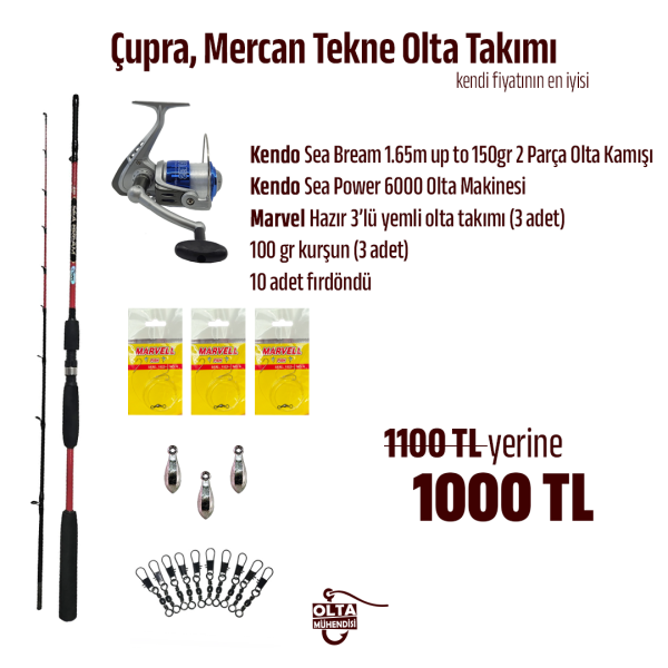 Çupra, Mercan Tekne Yemli Olta Takımı