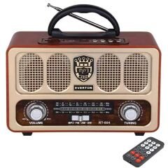 RADYO NOSTALJİ ŞARJLI PİLLİ BT/USB/SD/AUX EVERTON RT-804BT