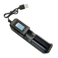 NARİTA HD-8990B Pil Şarj Aleti Tekli Usb Ekranlı 600mah 18650-26650-16340-14500-AA-AAA