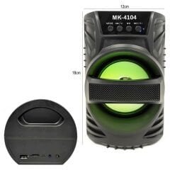 CMİK MK-4104 Müzik Kutusu Şarjlı Bluetooth Usb Sd Aux Fm Ledli