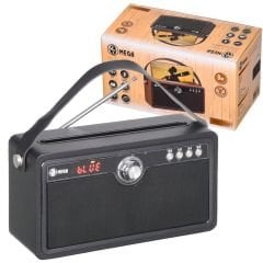 RADYO NOSTALJİ ŞARJLI BT/USB/SD/AUX TELEFON STANDLI MEGA MG-115BT