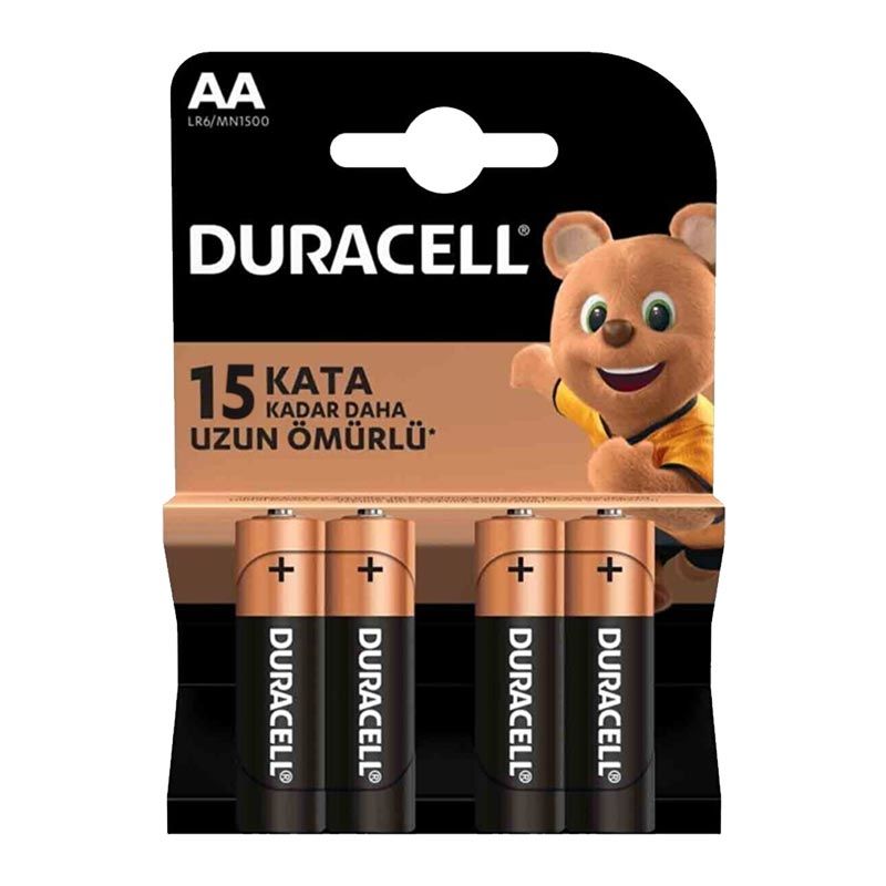 LR6/MN1500 AA 1.5V ALKALİN KALEM PİL (4LÜ) PAKET FİYAT DURACELL