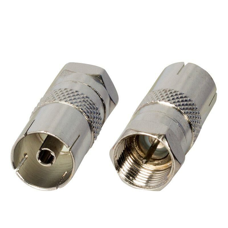 F KONNEKTOR ERKEK 60 OHM DİSİ CEVİRİCİ METAL KONNEKTOR