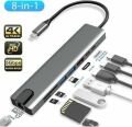 SENSEI TYPE-C 8IN1 HDMI COK FONKSIYONLU USB 3.0 DOCK STATION