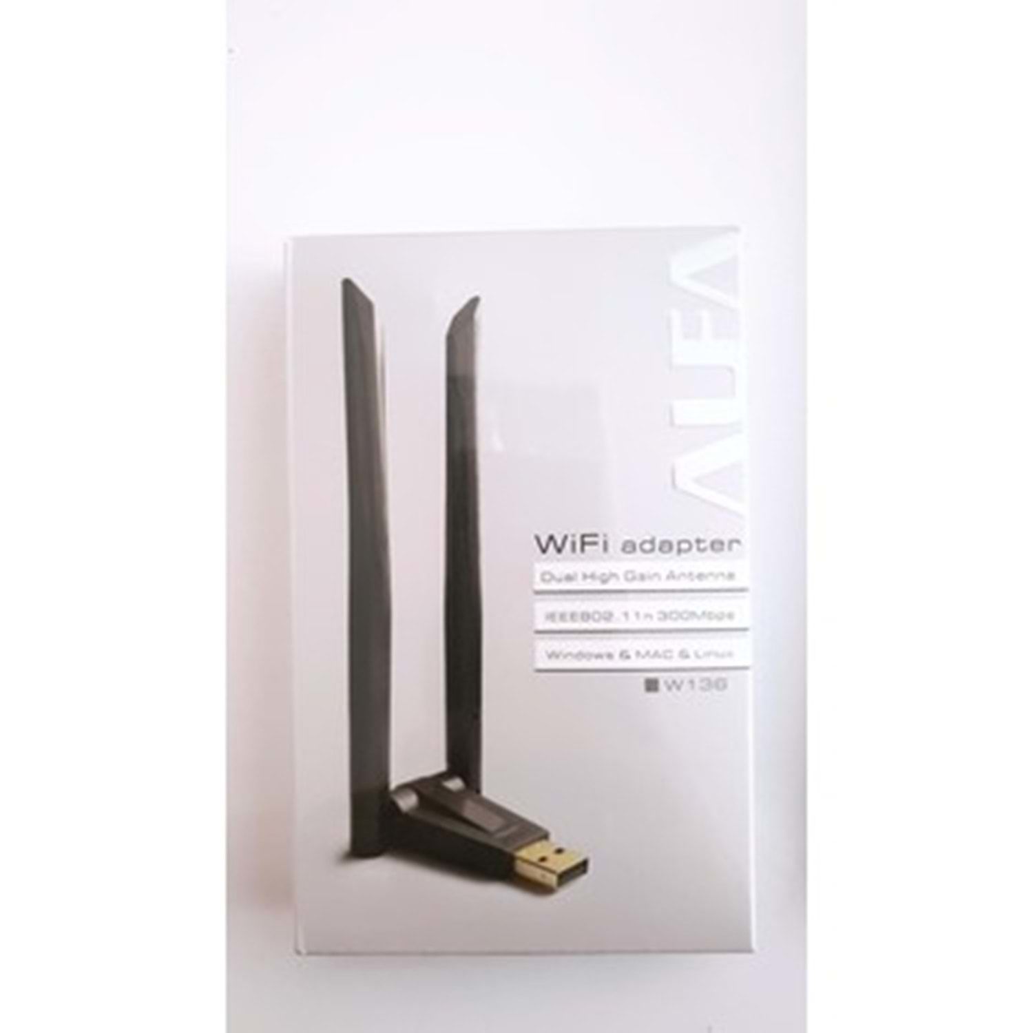 ALFANET W136 USB 300MBPS ÇİFT ANTENLİ WİRELESS ADAPTÖR