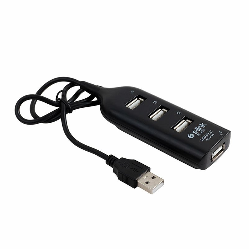 S-LINK SL-490 4 PORT USB 2.0 SİYAH USB HUB