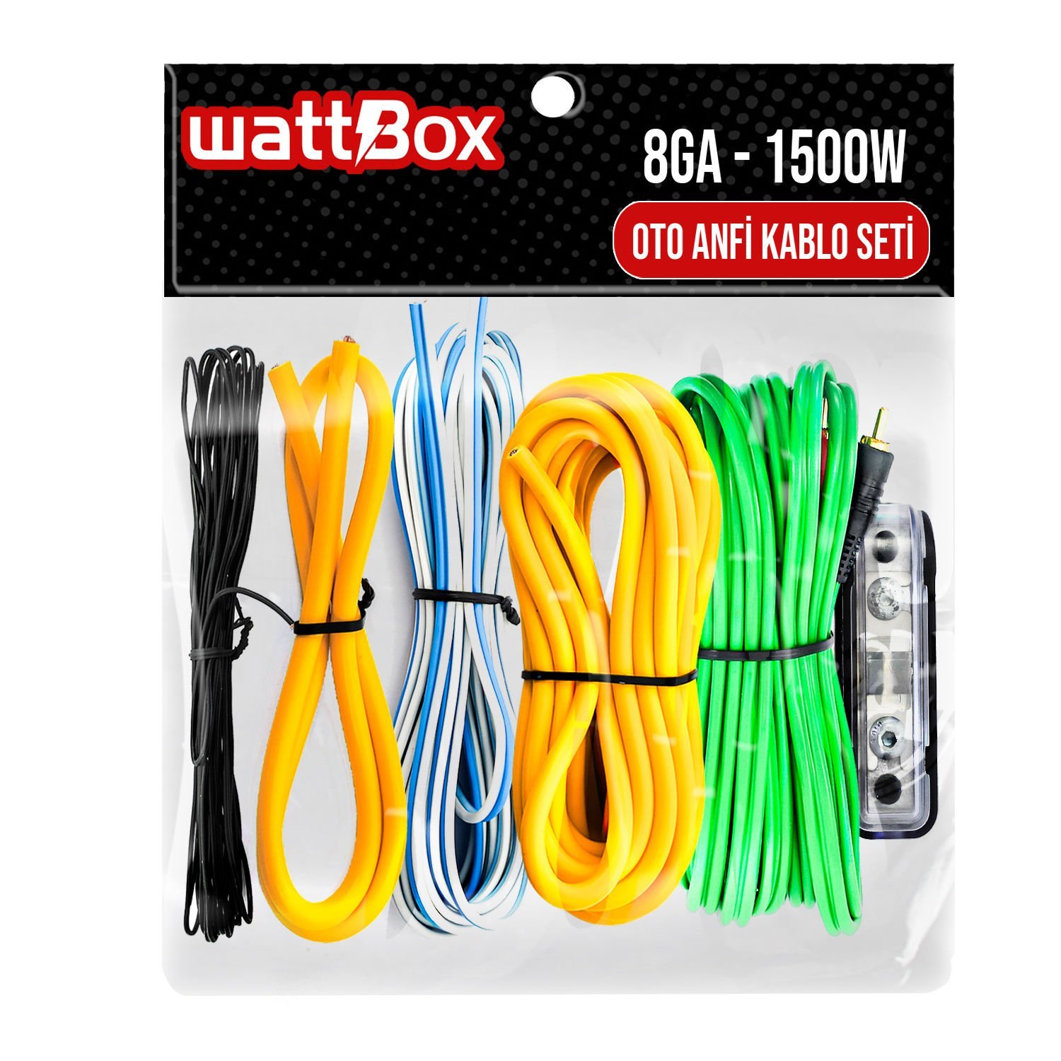 Wattbox WB-5068 Oto Amfi Kablo Seti 8GA 1500w