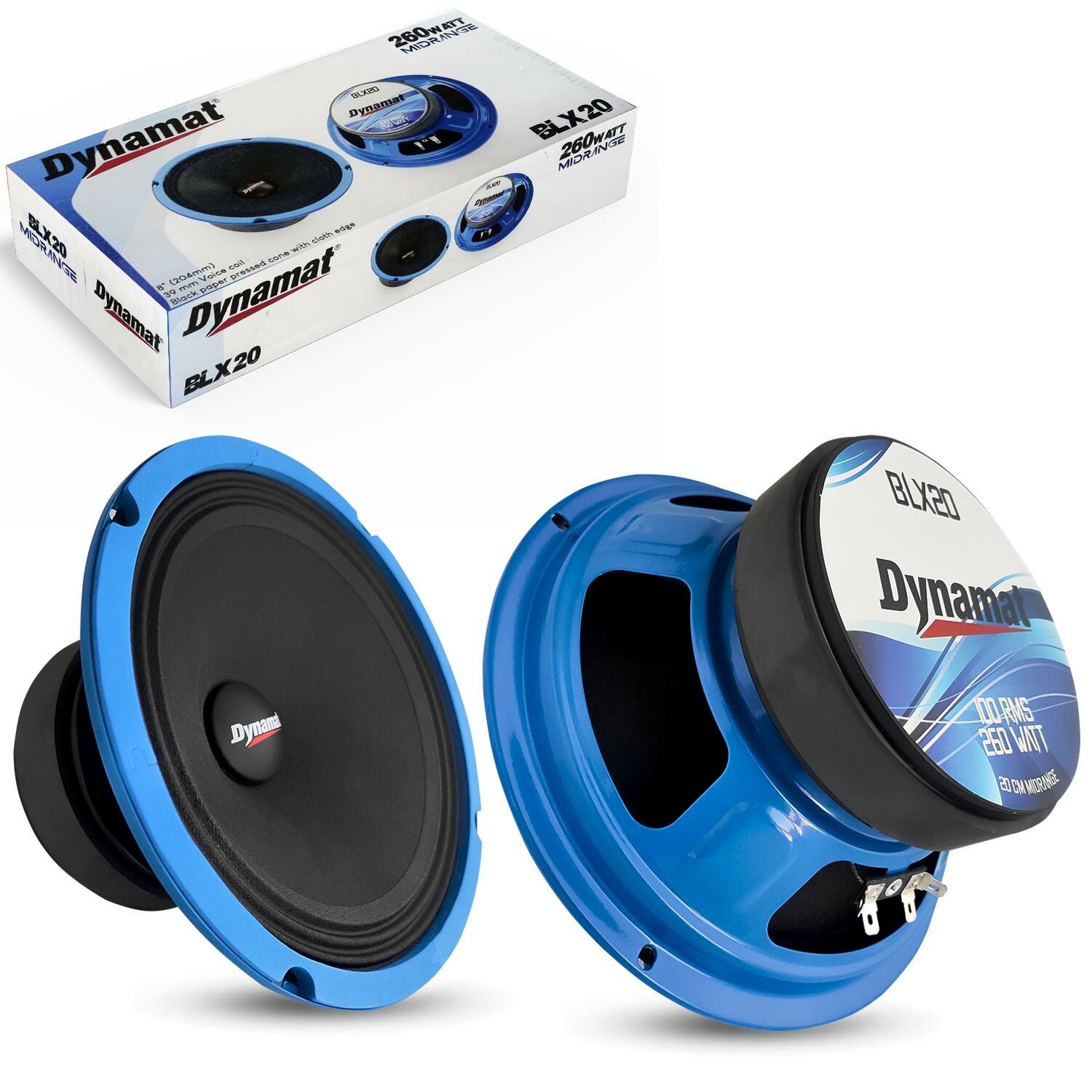 DYNAMAT BLX-20 Oto Midrange 20cm 260 Watt (100 RMS) 2 Adet