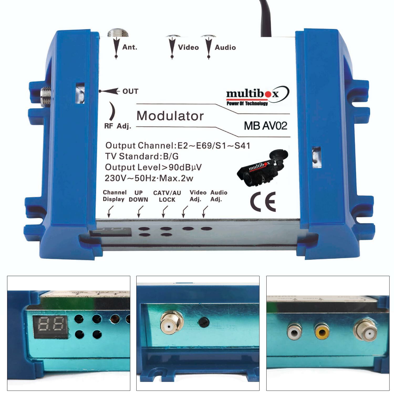 RF FULL BANT MODÜLATÖR SANTRAL KAMERA AKTARICI MULTIBOX MB-AV02