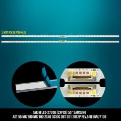 TAKIM LED-208 (2XPCB) 55 SAMSUNG AOT 55 NU7300 NU7100 2X40 3030C D6T 2D1 20S2P REV.5 UE55NU7100 59.7CM 40LED ETC