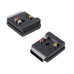 POLAXTOR DY-3128 Scart Adaptör Erkek Dişi 3 Rca S-Video Switchli