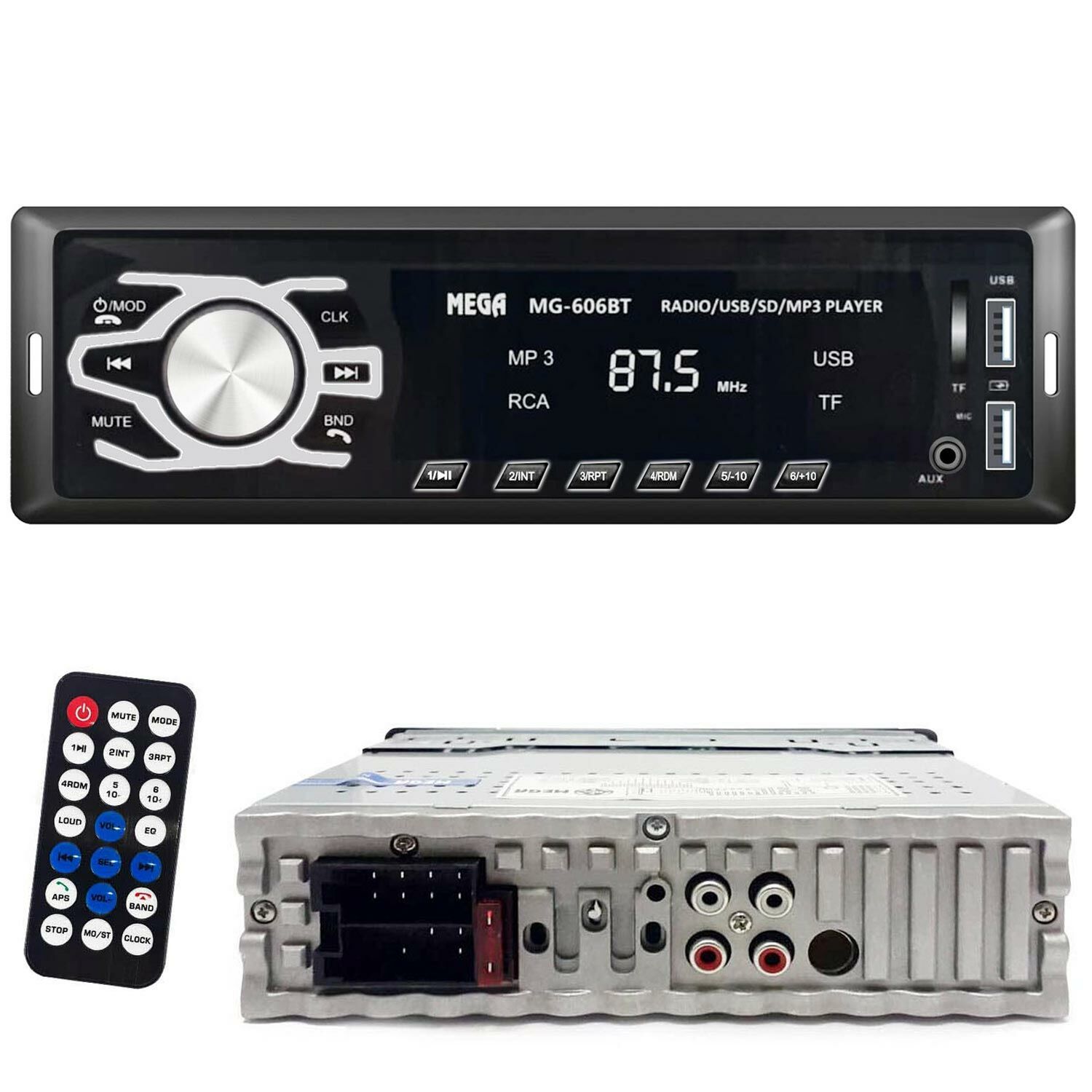 MEGA VM-606 Oto Teyp 4X50 Watt Bluetooth 2xUsb Sd Fm Aux