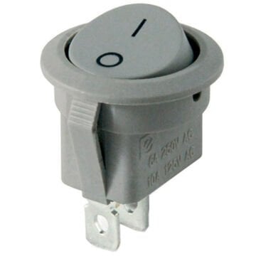 IC-133B GRİ ON-OFF 2 PIN ISIKSIZ YUVARLAK ANAHTAR