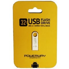 POWERWAY 32 GB METAL USB 2.0 FLASH BELLEK