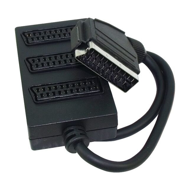 SCART DAGITICI 3 LÜ SİYAH (1 ERKEK - 3 DİSİ SCART)