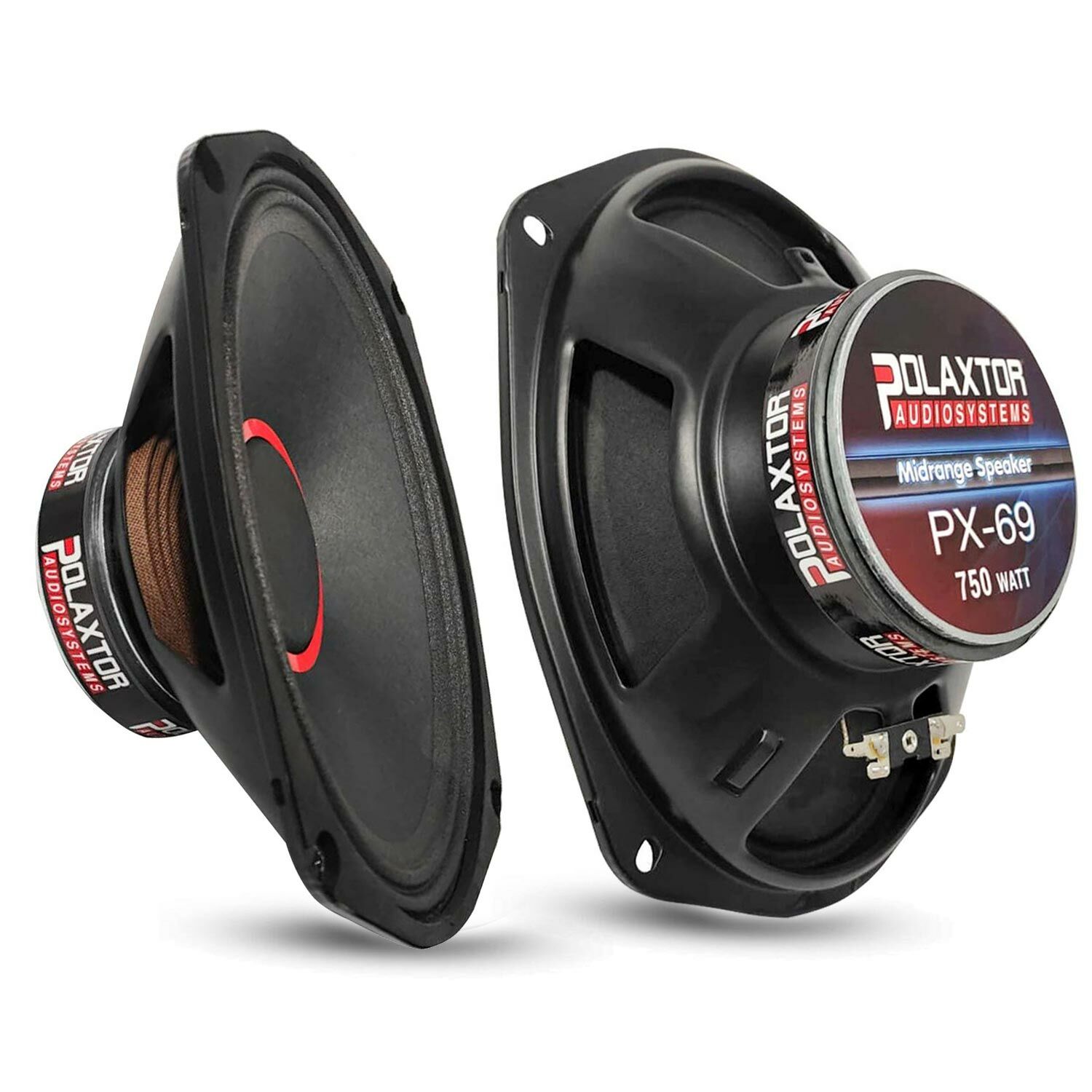 POLAXTOR PX-69 Oto Midrange Oval 6X9 İnç 750 Watt Kapaklı 2 Adet