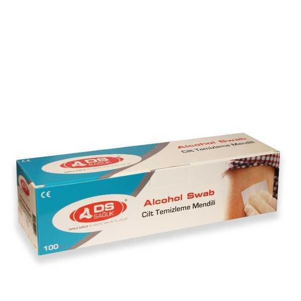 DS CİLT TEMİZLEME MENDİLİ ALKOL SWAB 100 ADET