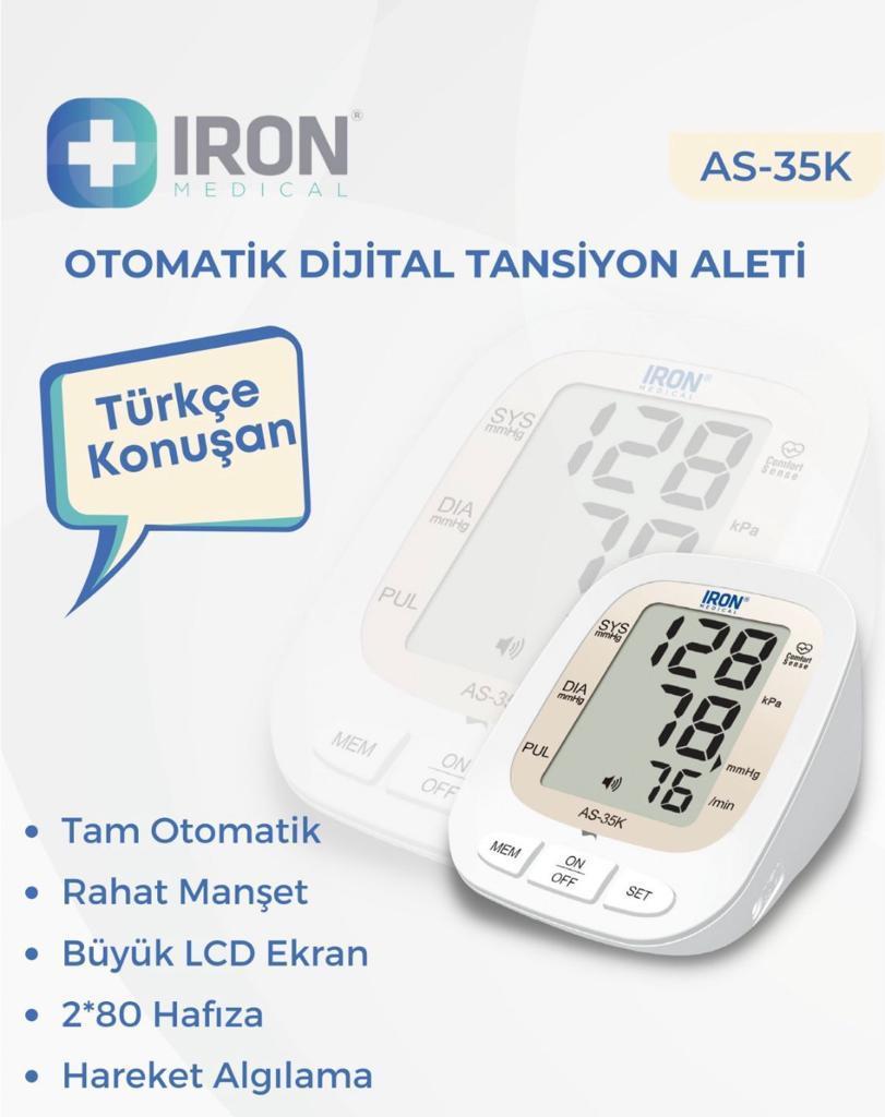 IRON KONUŞAN DİJİTAL OTOMATİK TANSİYON ALETİ AS-35K