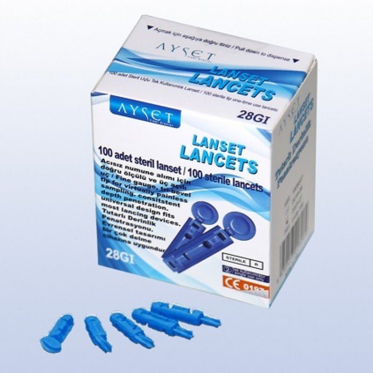 AYSET STERİL YUVARLAK LANCET 100 ADET