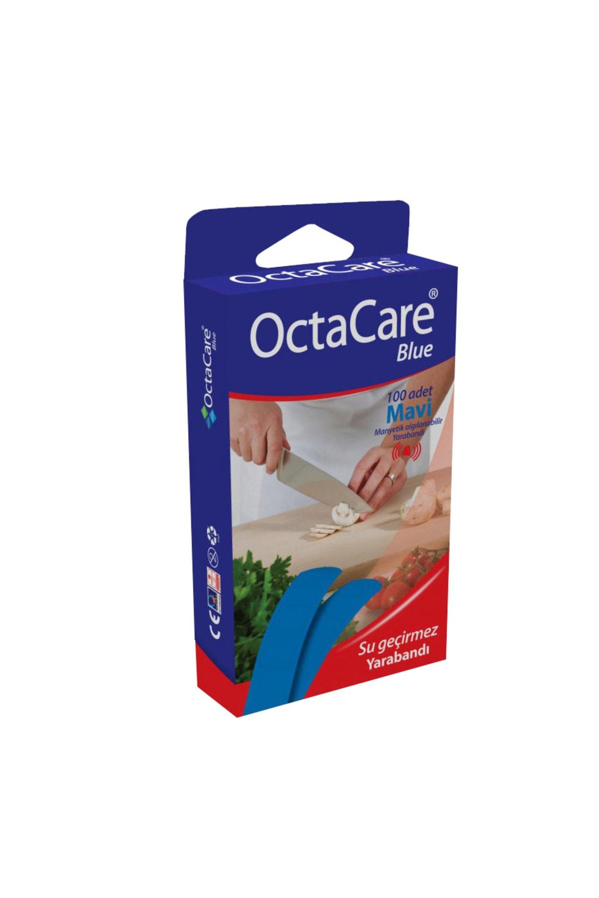 OCTHOCARE SU GEÇİRMEZ MANYETİK YARA BANDI MAVİ 100 ADET