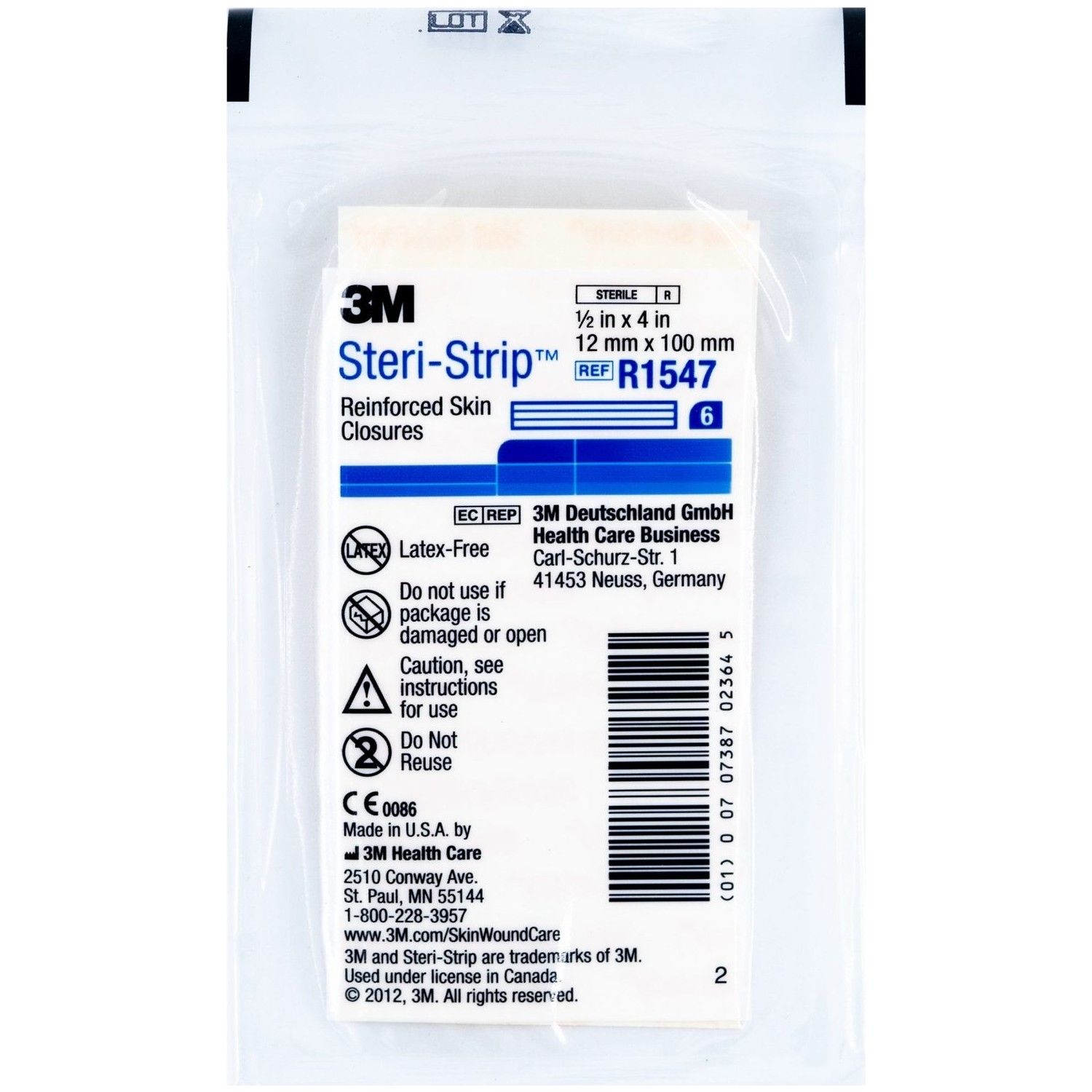 3M STERİ STRİP DİKİŞ BANDI 12MM X 100MM 6 ŞERİT 1 ADET R1547