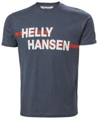 HH RWB GRAPHIC T-SHIRT - ERKEK OUTDOOR T-SHIRT S - Lacivert